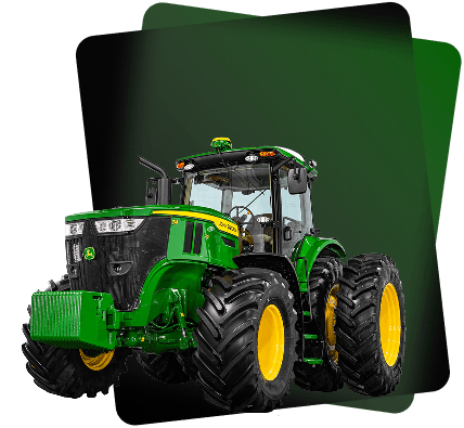 Green John Deere tractor