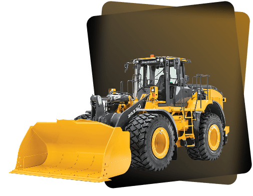 Yellow John Deere front-end loader