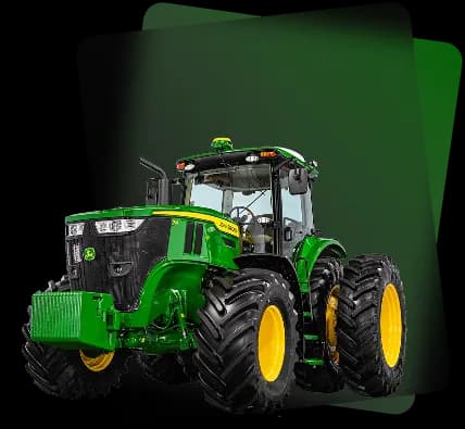 Green John Deere tractor