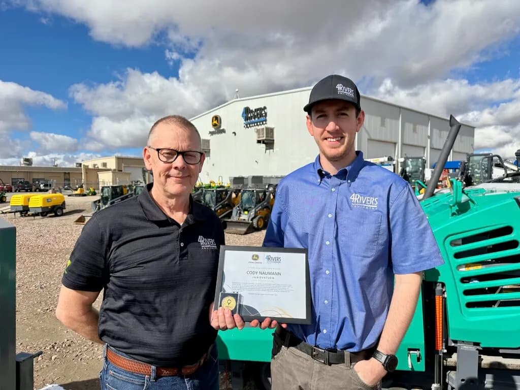 Cody Naumann Receives Challenge Coin for Exemplary Innovation and Problem-Solving