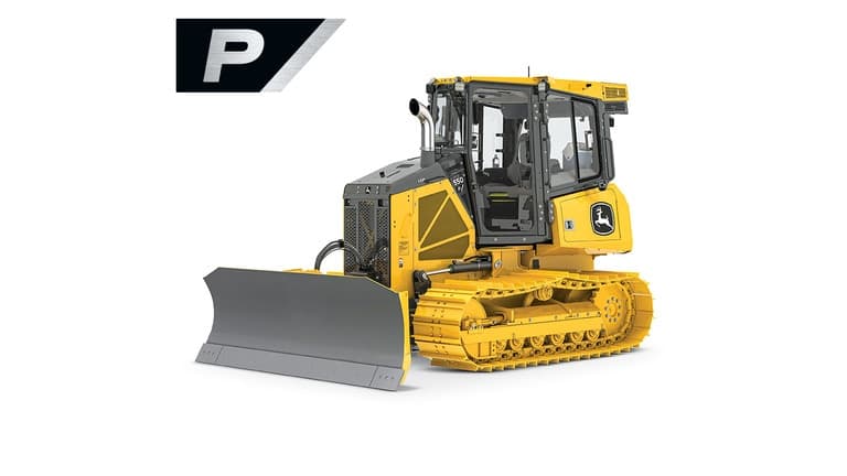 550 P-Tier Dozer on white background | 4re Equipment
