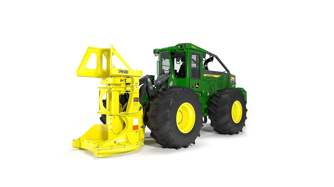 843L-II Wheeled Feller Buncher model on white background | 4re Equipment | ID: 1170dw
