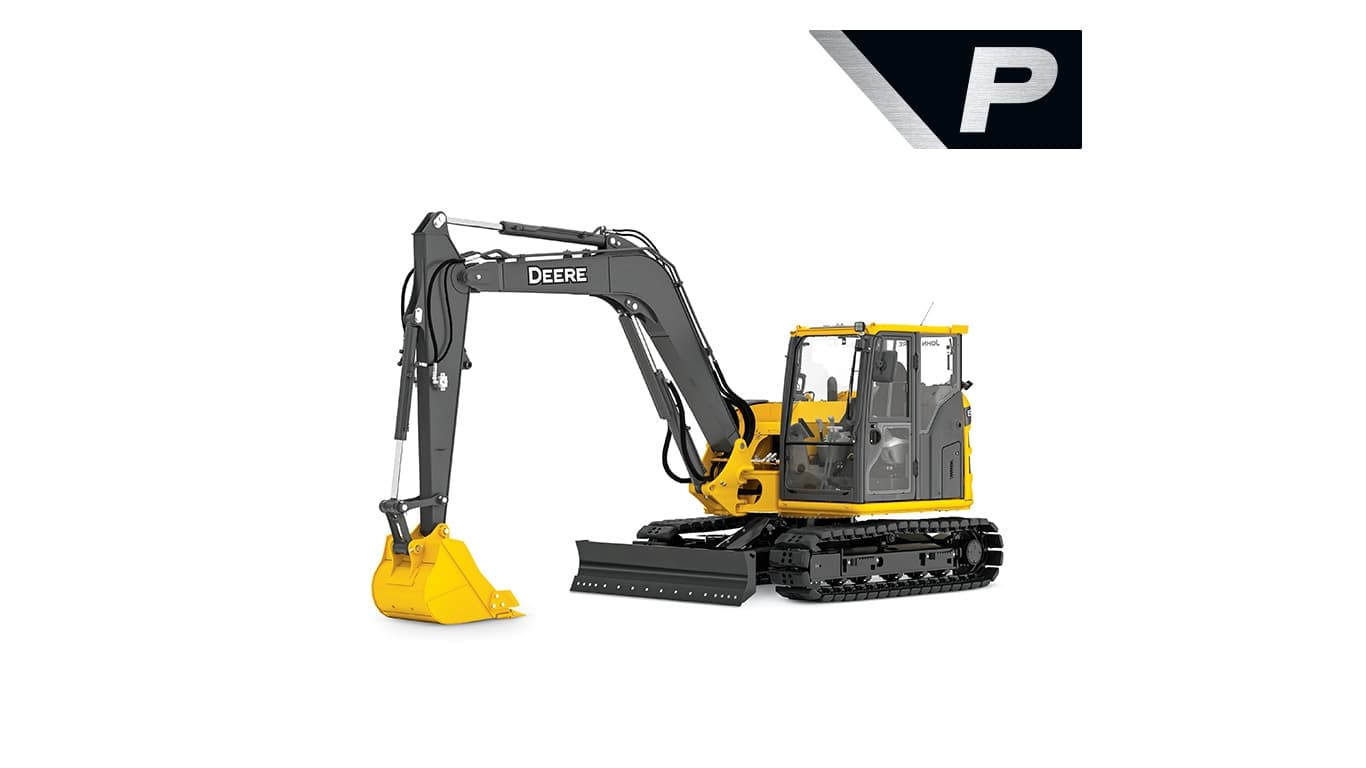 85 P-Tier excavator on white background | 4re Equipment | ID: 85PEXFT4