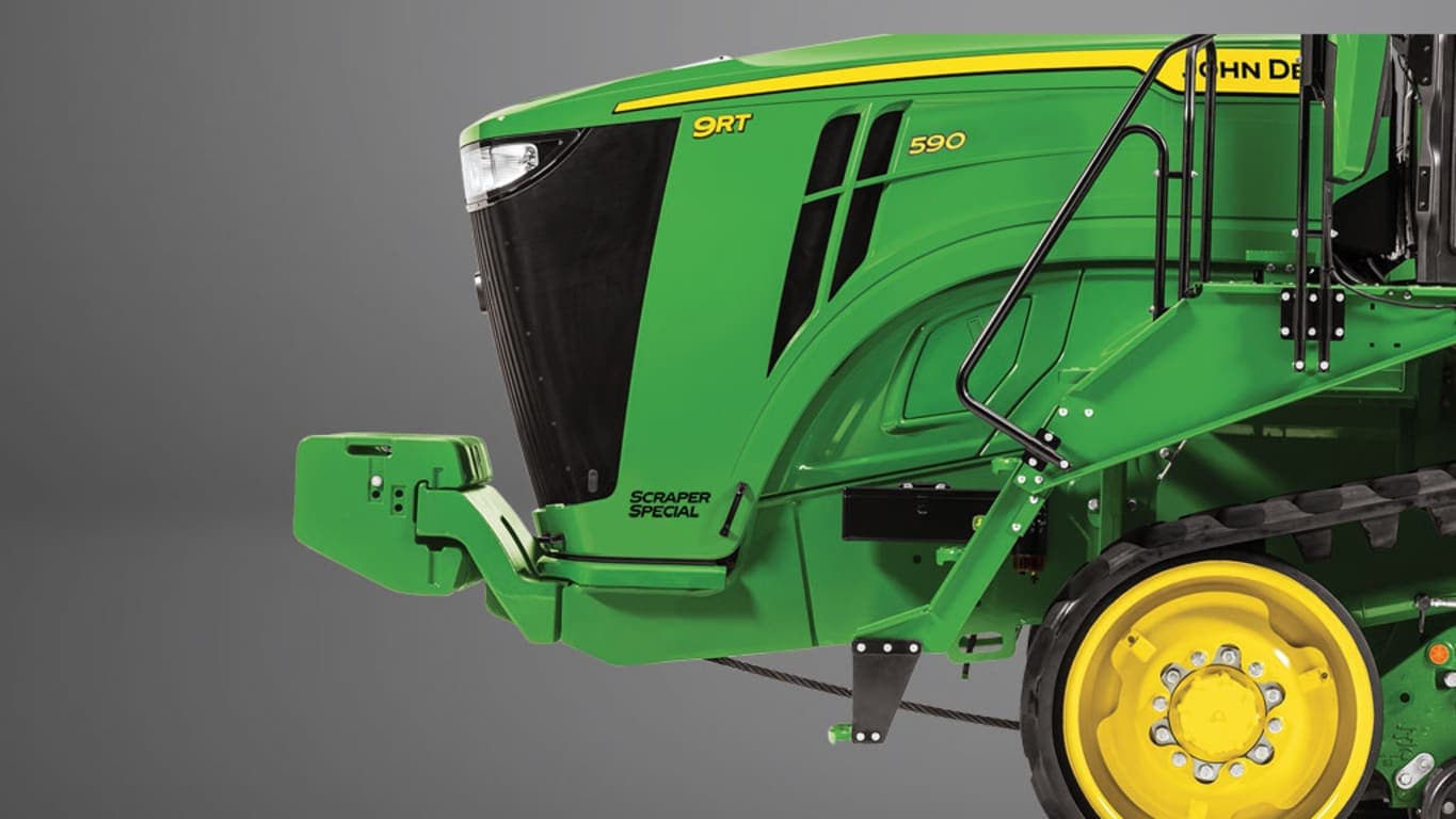 Side view image of front of a 9RT 590 Scraper Special Tractor | 4re Equipment | ID: 5909urw